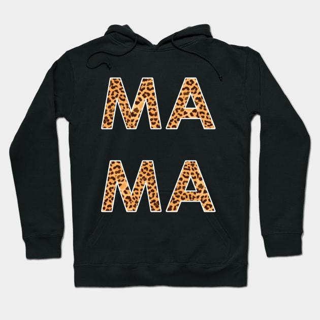MAMA: Cartoony-Leopard Graphic Blessed Mom Hoodie by Destination Christian Faith Designs
